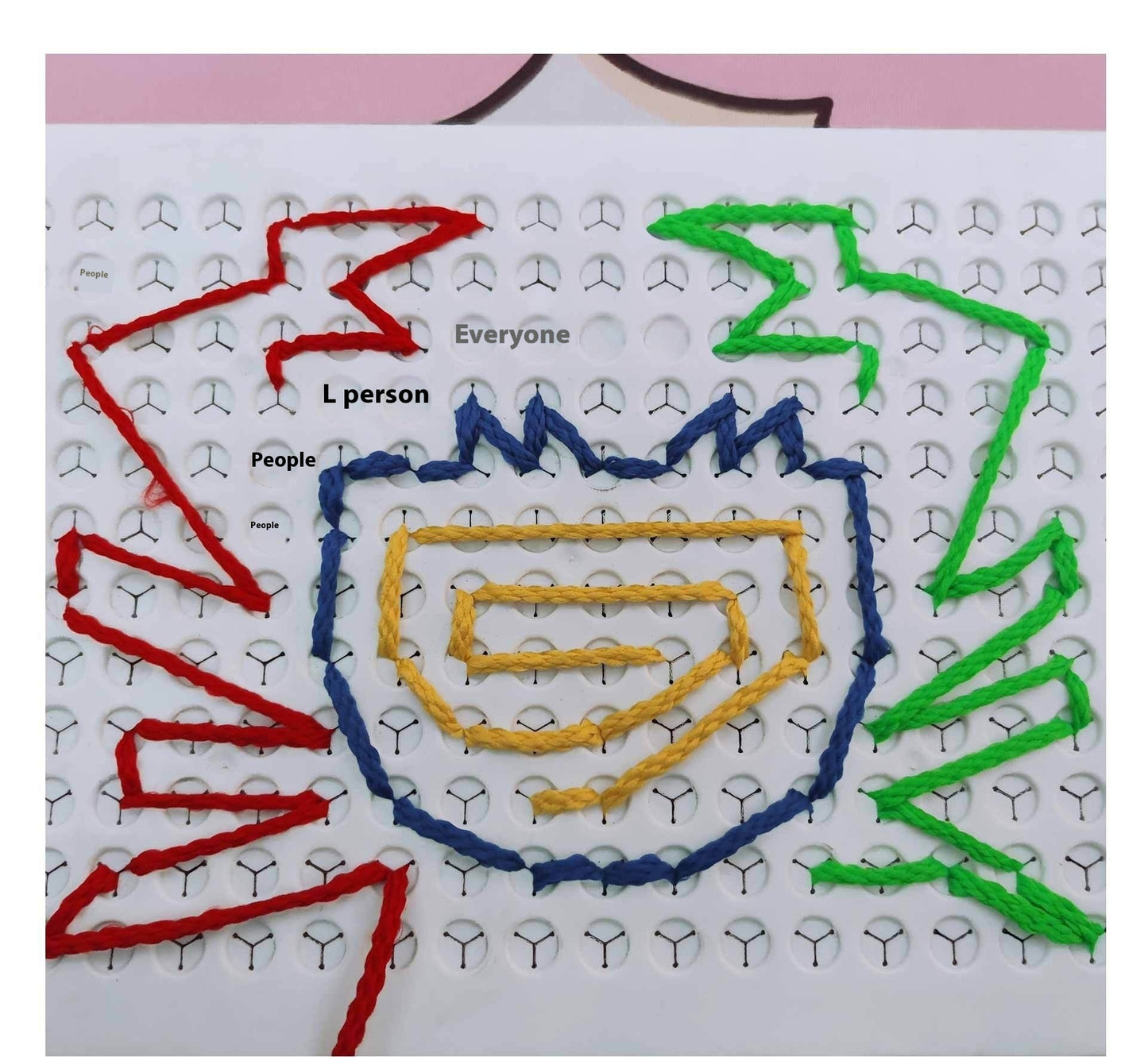 String Woven Brush Drawing Board For Kids Mental strength/exercise and Fun