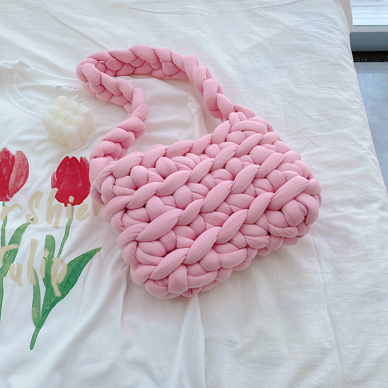 2023 DIY Handbag Icelandic Super Thick Wool Hand Knitted Bag