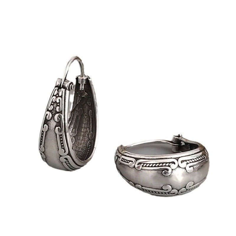 New Vintage Carved Pattern Earrings - Fashion Ladies' National Style Jewelry Earrings 2025 Fashion