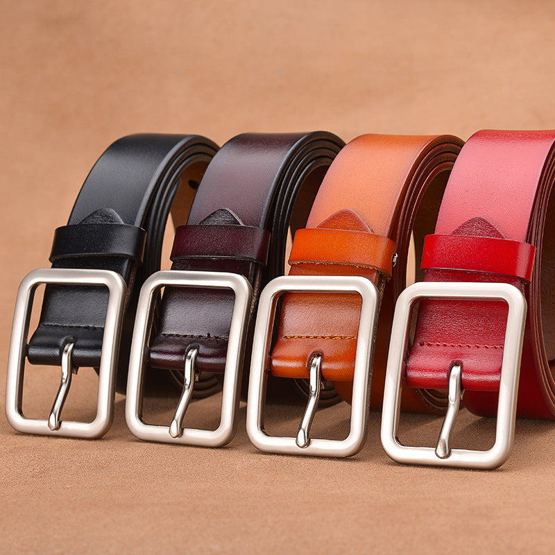 Genuine Leather belt buckle belt