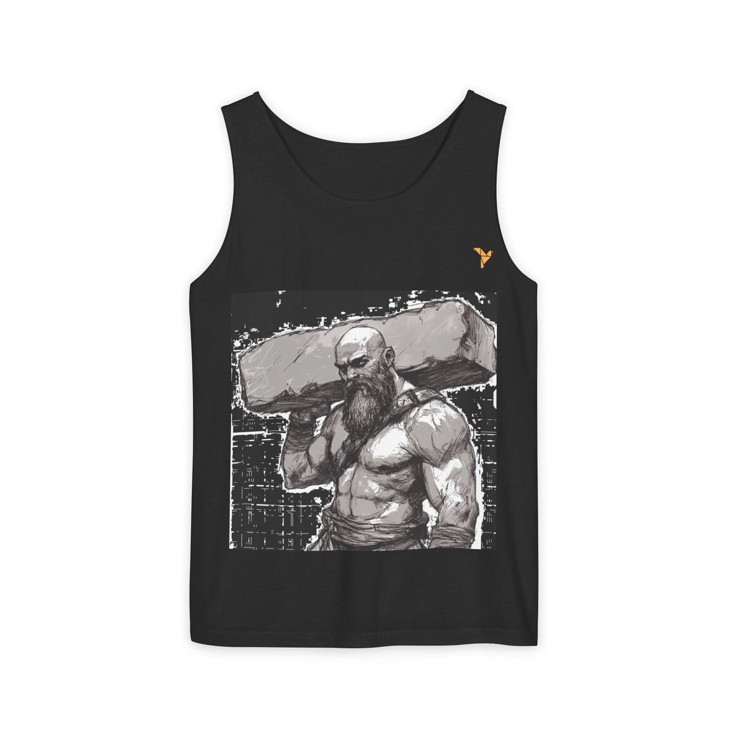 Unisex Garment-Dyed Tank Top - "I Am Built to Bear the Weight" - Motivational Fitness Apparel