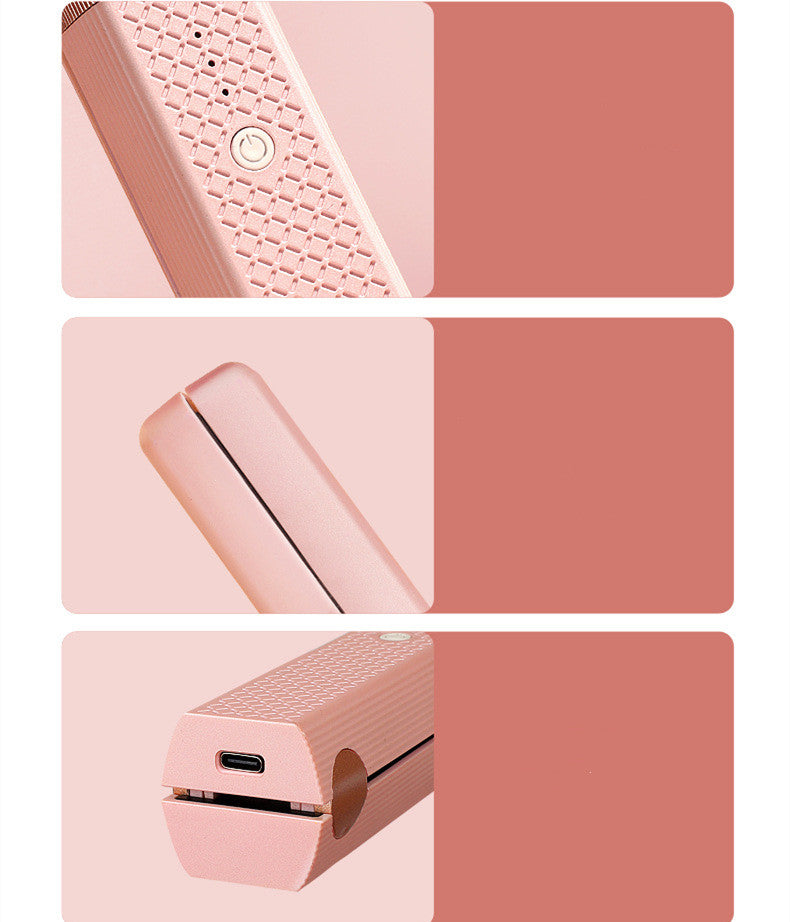 USB Hair Straightener Cordless Usb Hair Straightener Mini Ceramics Hair Curler 3 Constant Temperature Portable Flat Iron For Travel