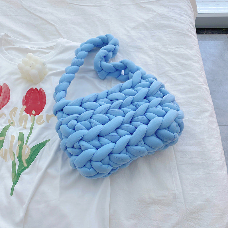 2023 DIY Handbag Icelandic Super Thick Wool Hand Knitted Bag