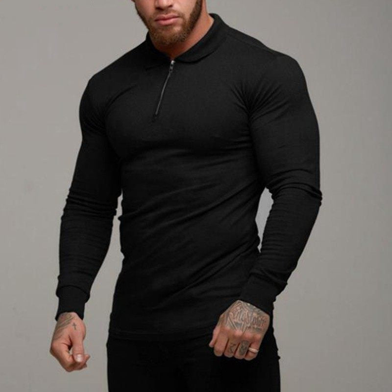 Long-sleeves Polo Shirt - For Men