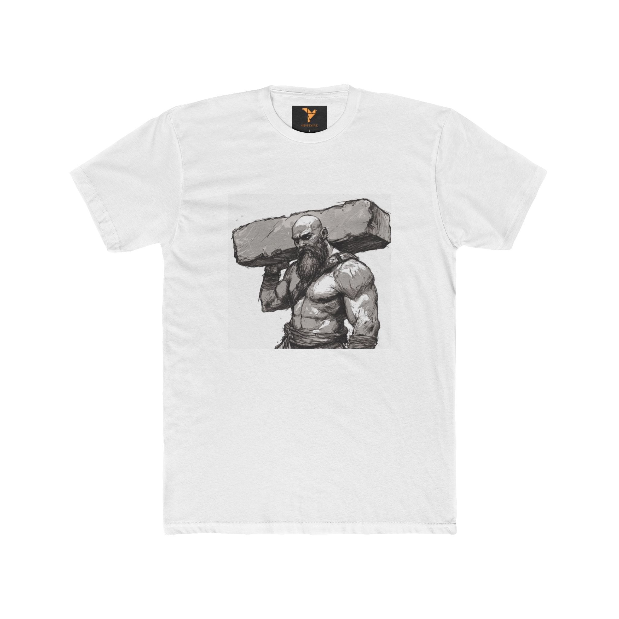 Strong Shoulders Unisex Cotton Crew Tee - Motivational Graphic Shirt for Fitness Enthusiasts