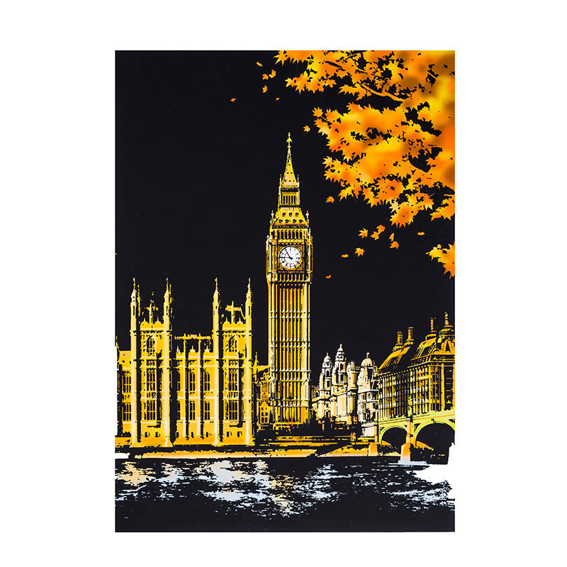 City night scratch painting - Painting Lovers - Enjoy the Colorful Painting