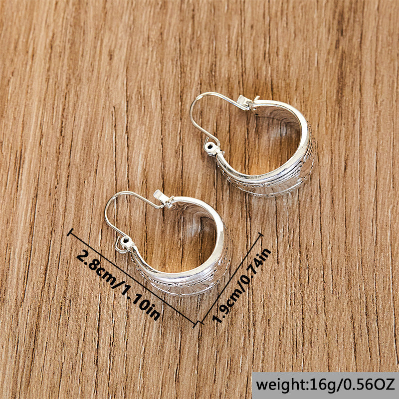 New Vintage Carved Pattern Earrings - Fashion Ladies' National Style Jewelry Earrings 2025 Fashion