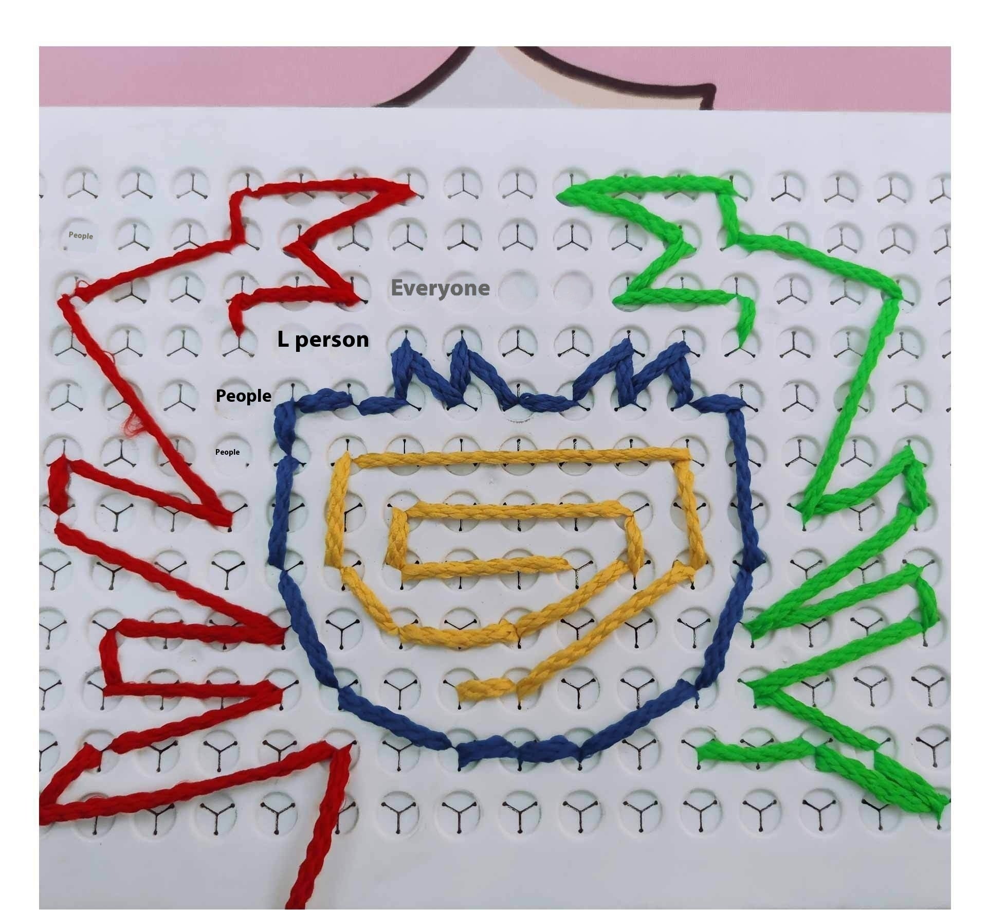 String Woven Brush Drawing Board For Kids Mental strength/exercise and Fun
