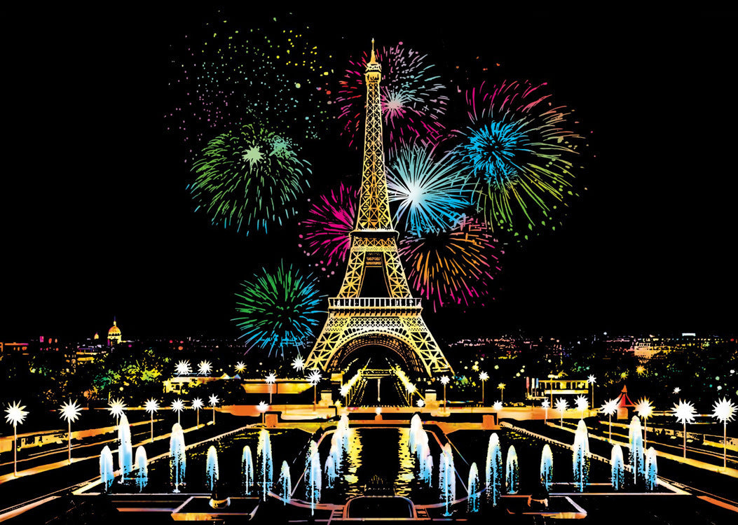 City night scratch painting - Painting Lovers - Enjoy the Colorful Painting