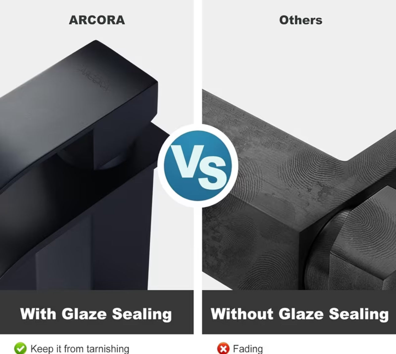 Luxury Black & Gold Waterfall Bathroom Faucet – Modern Vanity Sink Mixer Tap | Premium Single Handle Basin Faucet (Hot & Cold)