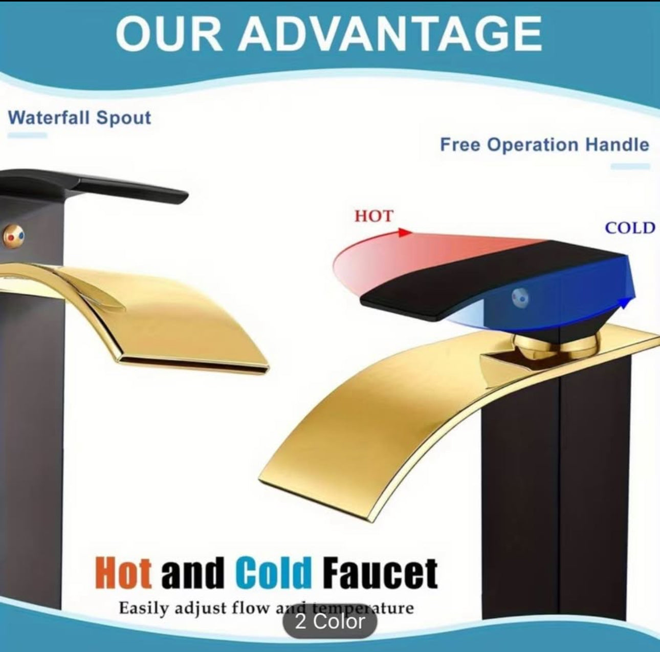 Designer Black & Gold Waterfall Faucet – Luxury Modern Bathroom Vanity Sink Tap | Premium Hotel-Style Mixer

Luxury • Designer • Modern • Hotel Style • Waterfall