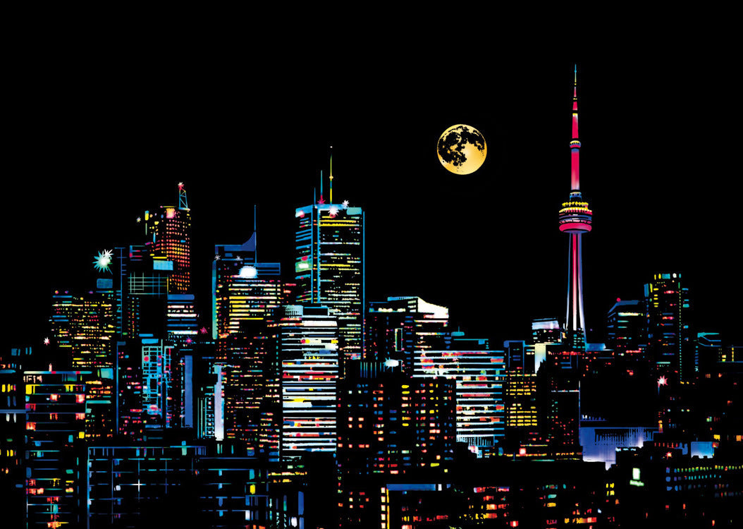 City night scratch painting - Painting Lovers - Enjoy the Colorful Painting