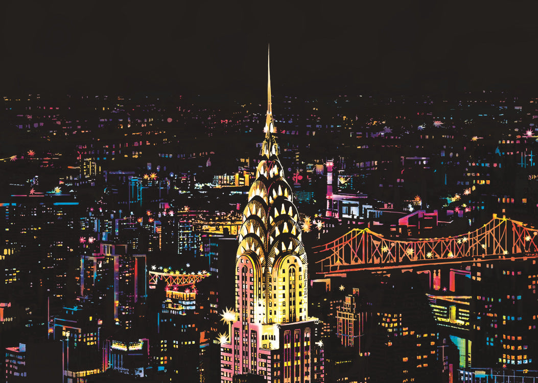City night scratch painting - Painting Lovers - Enjoy the Colorful Painting