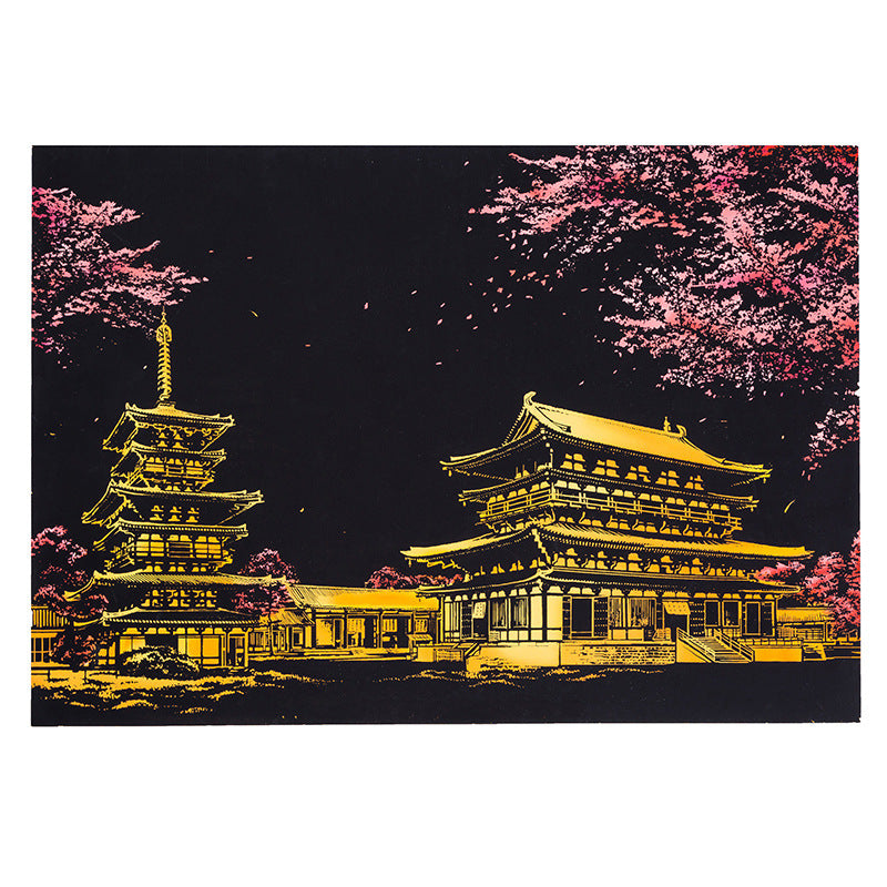 City night scratch painting - Painting Lovers - Enjoy the Colorful Painting