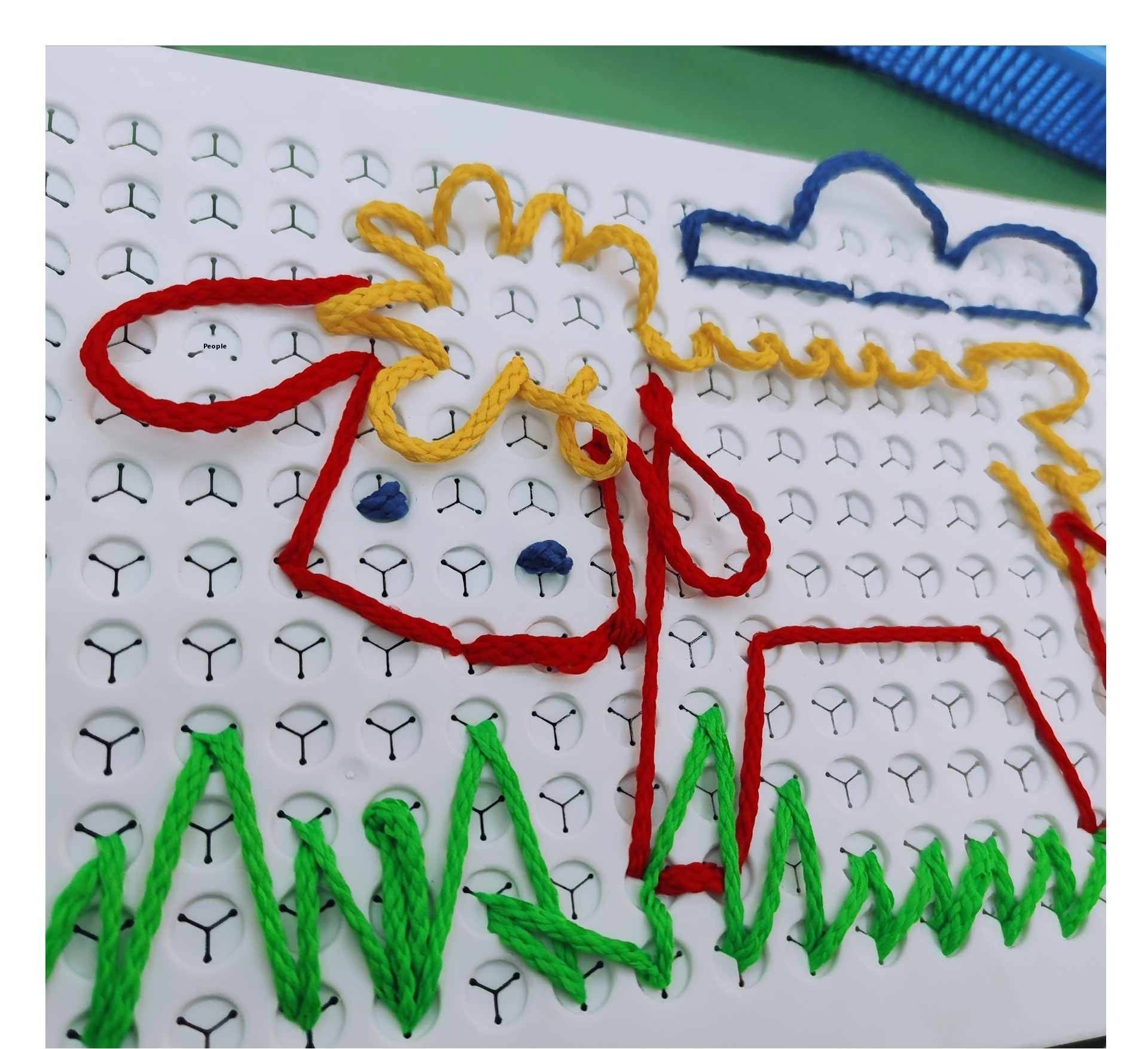 String Woven Brush Drawing Board For Kids Mental strength/exercise and Fun