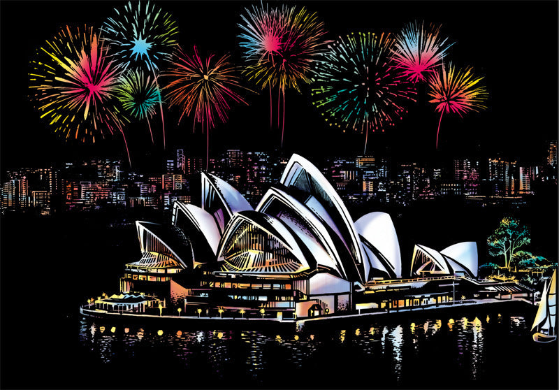 City night scratch painting - Painting Lovers - Enjoy the Colorful Painting