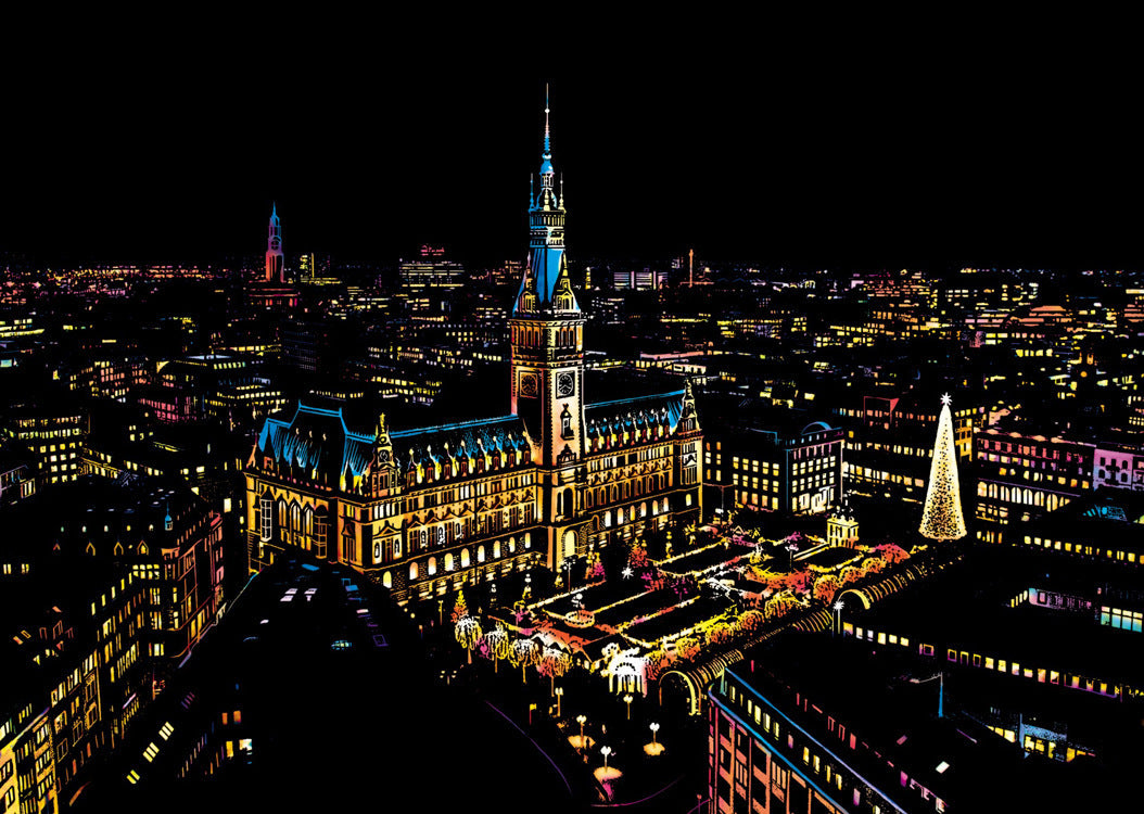 City night scratch painting - Painting Lovers - Enjoy the Colorful Painting