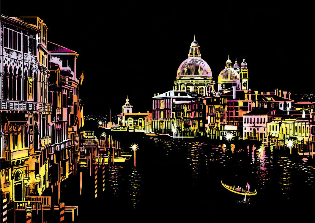 City night scratch painting - Painting Lovers - Enjoy the Colorful Painting