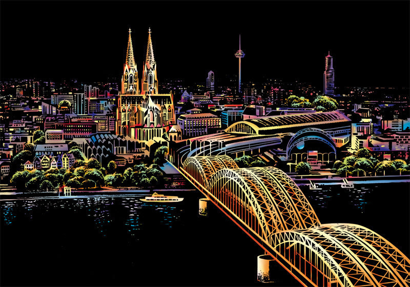 City night scratch painting - Painting Lovers - Enjoy the Colorful Painting