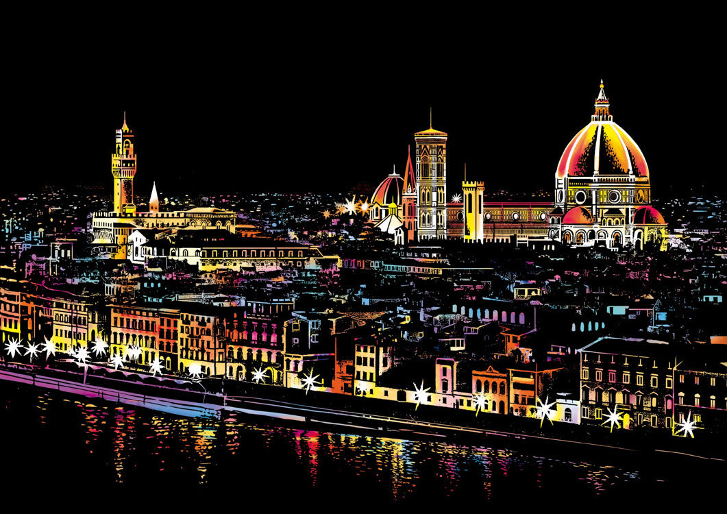 City night scratch painting - Painting Lovers - Enjoy the Colorful Painting