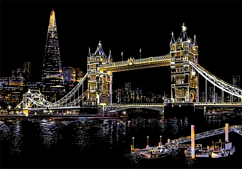 City night scratch painting - Painting Lovers - Enjoy the Colorful Painting