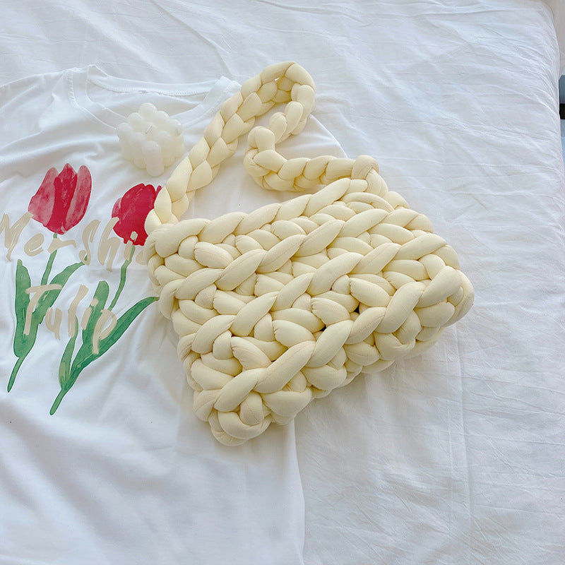 2023 DIY Handbag Icelandic Super Thick Wool Hand Knitted Bag