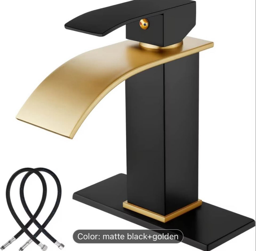 Designer Black & Gold Waterfall Faucet – Luxury Modern Bathroom Vanity Sink Tap | Premium Hotel-Style Mixer

Luxury • Designer • Modern • Hotel Style • Waterfall