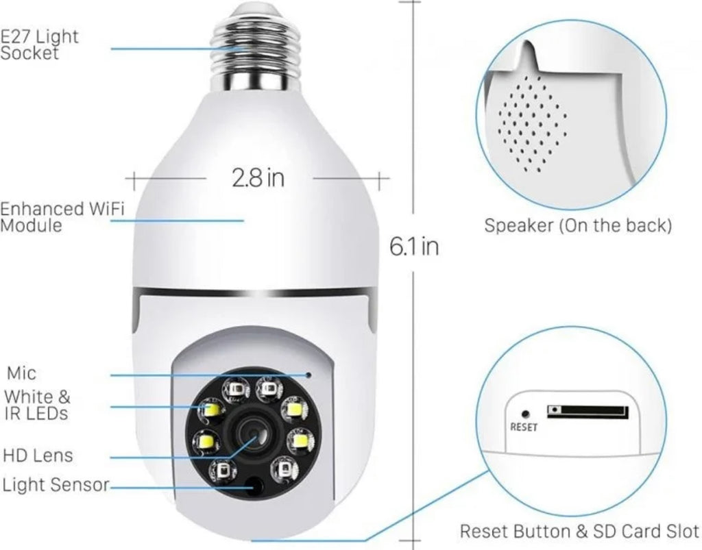 Light Socket Light Bulb Security Camera