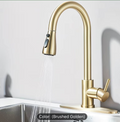 ✨ Luxury Brushed Golden Pull-Down Kitchen Faucet – Modern & Elegant Upgrade! ✨