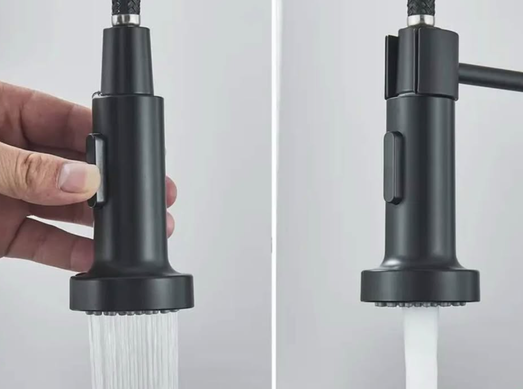 Premium Matte Black Kitchen Faucet – Modern Pull-Down Sprayer (Brand New)