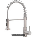 Modern Brushed Nickel Kitchen Faucet | Pull-Down Sprayer | Commercial Spring Style | New