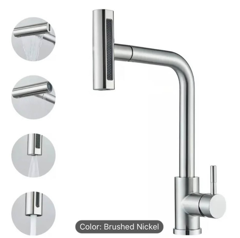 ✨ Modern Brushed Nickel Kitchen Faucet – Premium Look | Smooth Water Flow | BEST DEAL 🔥