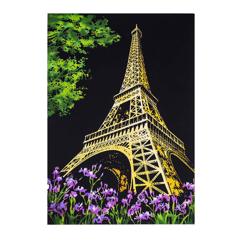 City night scratch painting - Painting Lovers - Enjoy the Colorful Painting