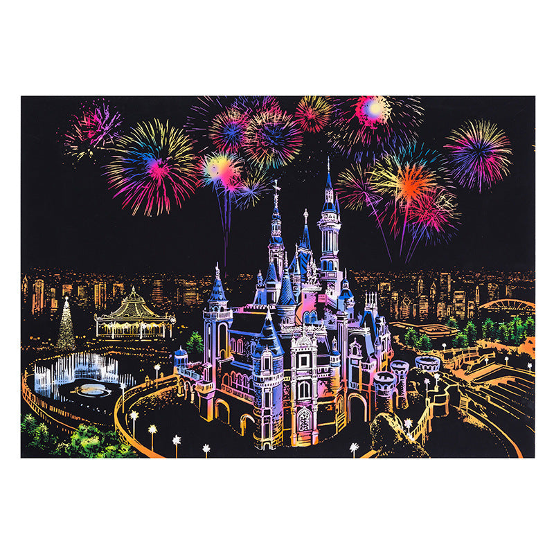 City night scratch painting - Painting Lovers - Enjoy the Colorful Painting
