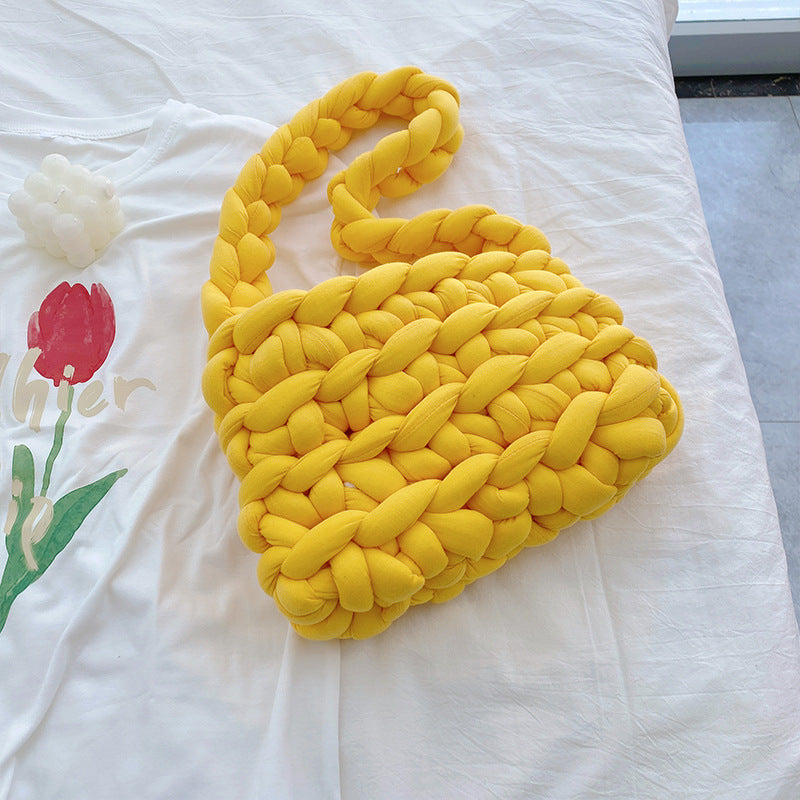 2023 DIY Handbag Icelandic Super Thick Wool Hand Knitted Bag