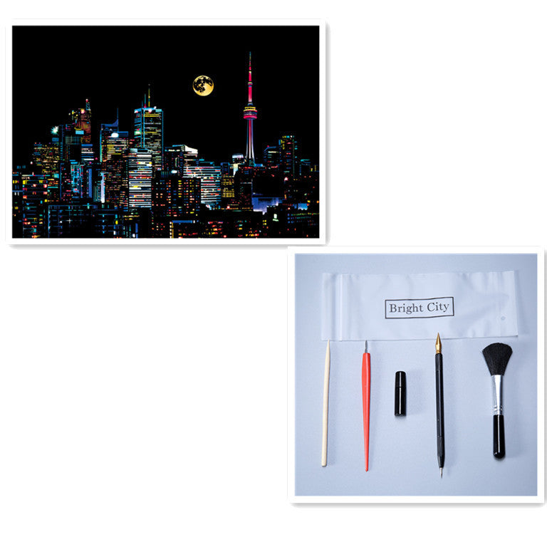 City night scratch painting - Painting Lovers - Enjoy the Colorful Painting