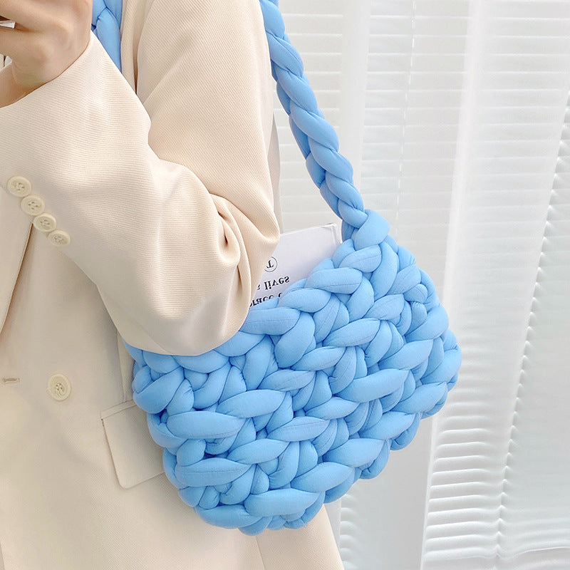 2023 DIY Handbag Icelandic Super Thick Wool Hand Knitted Bag