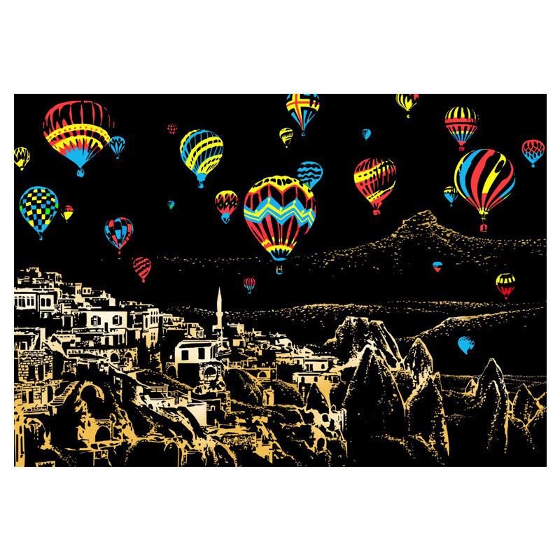City night scratch painting - Painting Lovers - Enjoy the Colorful Painting