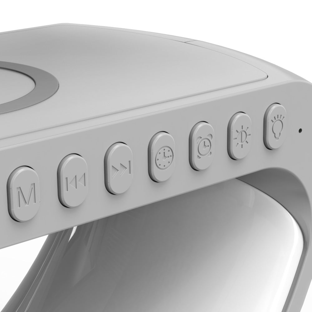 Intelligent Atmosphere Lamp Bluetooth Speaker Wireless Charger & Bedside Lamp Sunrise / Wake-up Lamp / Polar Lamp / Alarm Clock