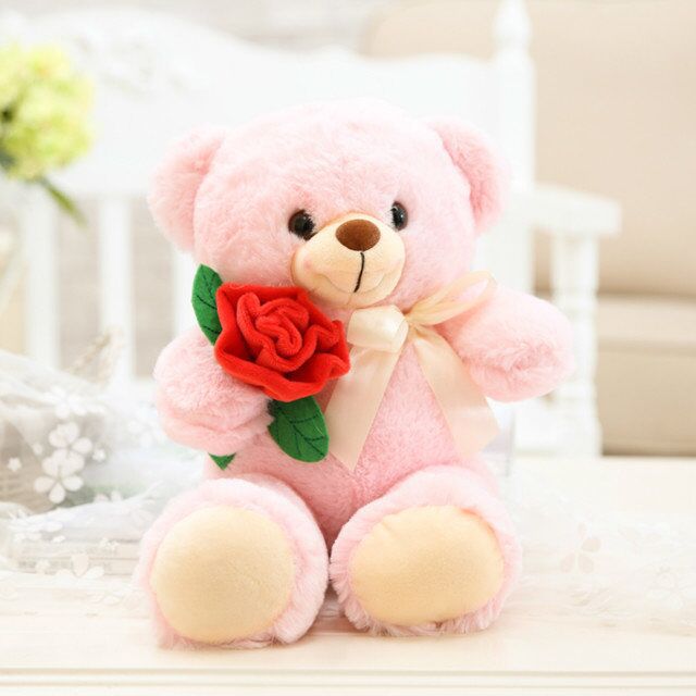 Rose plush Bear - Send it to your Love to get Lovable Smile - After all it's about your special one -